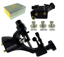 10 Years Seller New Bizarre V2 Rotary Alu Tattoo Machine Supply Black+Strokes