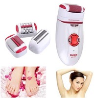 3in1 KEDA Damenrasierer Fußpflege Pediküre Gerät Hornhautentfern Schwielen Set
