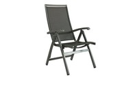 MWH Gartensessel / Gartenstuhl klappbar Forios Alu eisengrau/anthrazit