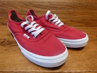 Vans Authentic Red Canvas Trainers Sneakers Size UK 7.5 EUR 41