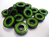 **8x ABEC7-Kugellager 608-ZZ.ABEC7- schwarz/grün - .... 8x22x7 mm ....**NEU**