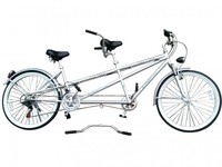 26 Zoll Tandem Fahrrad für 2 Personen Tandemrad Rad 18 Gang Shimano Schaltung