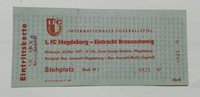 TICKET Eintrittskarte FS 1977 1.FC Magdeburg Eintracht Braunschweig FCM DDR BTSV