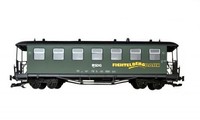Train Personenwagen, Runddach, grün, SDG-Fichtelbergbahn, Spur G, für LGB Kupp