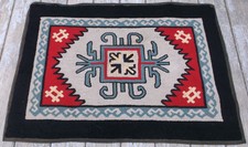 Native American (Indian) Oriental Rug Design, Hooked Rug, Dramatic Colors