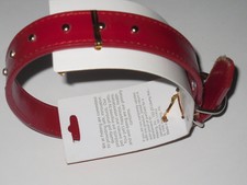 4 Lot Buckle Dog Collars Red 19"x1" Adjustable Synthetic Leather Cmy Other Items