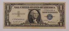 Old 1957 One $1 Dollar Bill Us Silver Certificate *Star* Note Vintage Estate
