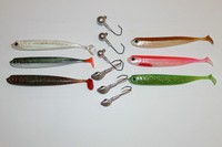 Testpaket Lieblingsköder 10 o 12,5cm  1 Shad/Farbe - wahlweise mit VMC 5150 BN *
