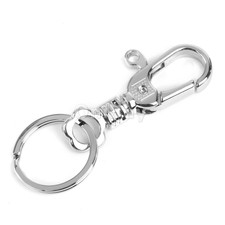 Alloy Metal Keychain Keyring Key Chain Holder Clip Silver Men's Accessory