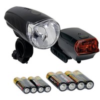 Büchel Fahrrad Batterieleuchten-Set Sunrise schwarz 40 Lux StVZO