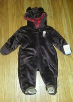NWT Carter's Baby Boy Winter Jacket Bunting - Monkey Brown- 3 Months
