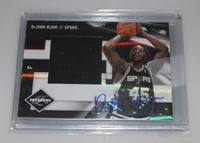 2009-10 Panini Limited Dejuan Blair Jumbo Jersey Auto Card 15/49