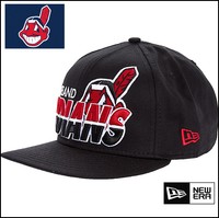 NEW CLEVELAND INDIANS ERA 9FIFTY SNAPBACK CAP FLAT BILL HAT SMALL - MEDIUM