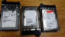 Lot of 3 Mixed Server Hard Drives SCSI 3.5" w/ Caddy 36-73GB