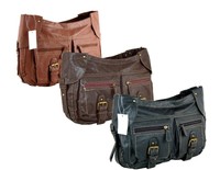 Schultertasche Schlicht Handtasche Damen Tasche Kunstleder Neu