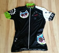 NALINI PRO Damentrikot Saonda schwarz-bunt, Gr.L NEU