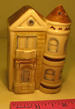 Victorian Style Cottage Figurine Salt Pepper Shaker Pocelain 1981 Otagirl Signed