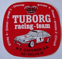 Aufkleber TUBORG RACING TEAM 80er Tourenwagen Motorsport Sticker Autocollant