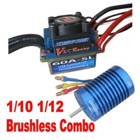 HP Racing 60A V2 ESC Brushless Regler + 13T 3100KV Motor for 1/10 1/12 RC Car