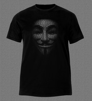ANONYMOUS GUY FAWKES MASK LETTERS cool T-shirt