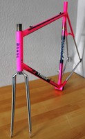 RARE FRANCESCO MOSER LEADER COLUMBUS STEEL FRAME - RENNRAD VINTAGE RACE BIKE