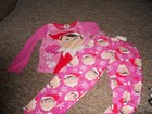 Girls XS 4 5 ELF ON THE SHELF PAJAMAS 2 Pink Fleece Christmas PJs