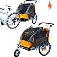 Fahrradanhänger 360° Drehbar Kinderanhänger 2 in 1Jogger, B-Ware!