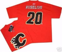 NHL Eishockey Name&Number Shirt CALGARY FLAMES Kristian Huselius #20 rot