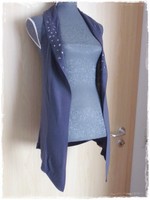 Lange,asymmetrische EDC BY ESPRIT Strand Weste Gr.M Nieten anthrazit wie neu !!!