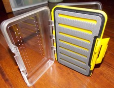 Waterproof Fly Fishing Box  Double Clear Lid Split Foam Holds 284