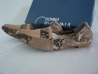 DONNA CAROLINA Schuhe Mokasins Gr. 37,5 Beige/Braun/Taupe