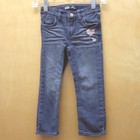 LEVIS Girls Blue Slim Straight Sparkle Heart Jeans - 3T