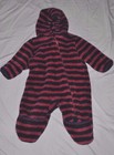 Hatley Fuzzy Fleece Bundler Blue Pink Stripe 18-24 18 24 month Hooded Bunting
