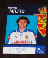 Gabriel Milito *Zaragoza, Barca, Argentinia* original signied AK/Card 10x15 cm