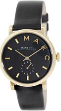 Marc by Marc Women's Baker MBM1269 Black Leather Swiss Quartz Watch