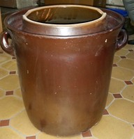 Alter Steinguttopf Krautfass Henkeltopf Krug