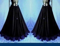 Gothic Mittelalter Rock lang weit  schwarz blau 36 38