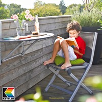 Kettler Balkonstuhl klappbar aus Aluminium und Outdoorgewebe in silber anthrazit