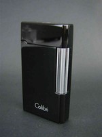 Feuerzeug Colibri Wellington mit Steinzündung Schwarz Lack