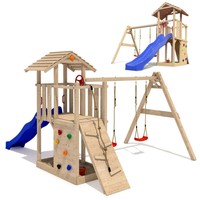 Empire II Spielturm Spielhaus Kletterturm Spielwelt Rutsche Schaukel Stelzenhaus