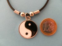 Kette Ying und Yang 2,5cm Ketten Modeschmuck Anhänger neu Edelstahl