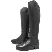 Requisite Leder Reitstiefel Lederstiefel Stiefel Reißverschluß Gr.37-42 schwarz