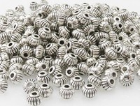 Großpackung 300x Metallperlen 4mm Spacer Kugeln altsilber Metall Perlen neu-7021