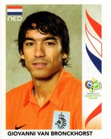 5   x Panini - Fußball  WM  2006  -  van Bronckhorst  - Niederlande  - ungeklebt