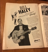 BILL HALEY & HIS COMETS, GIBSON GUITAR AD Original Vintage Print AD 1957