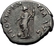 Hadrian 133AD Rare Silver Ancient Roman Coin Providentia Forethought i58513