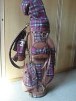 Golftasche von  MIKE  TEC mit diversem Zubehör und Schläger