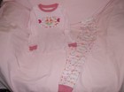 Baby Gap 2 pc pajamas size 4T--GUC--pink, L/S, 100% cotton, "Love Bugs", orange 