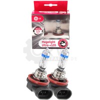 GE Set Xenon Look Lampe Birne 2x H11 12V 55W PGJ19-2 MegaLight Ultra +120% YPV