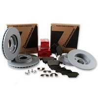 ZIMMERMANN Bremsen Kit Bremsscheiben + Beläge Opel Combo Meriva A vorne + hinten
